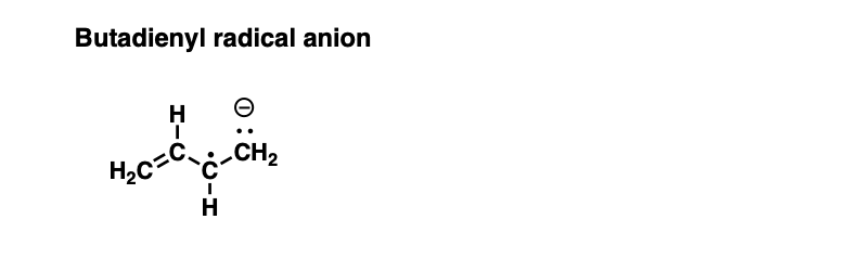 quiz can you draw the molecular orbital diagram for the butadienyl radical anion