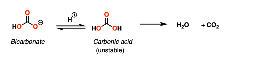 carbonic acid spontaneously loses co2