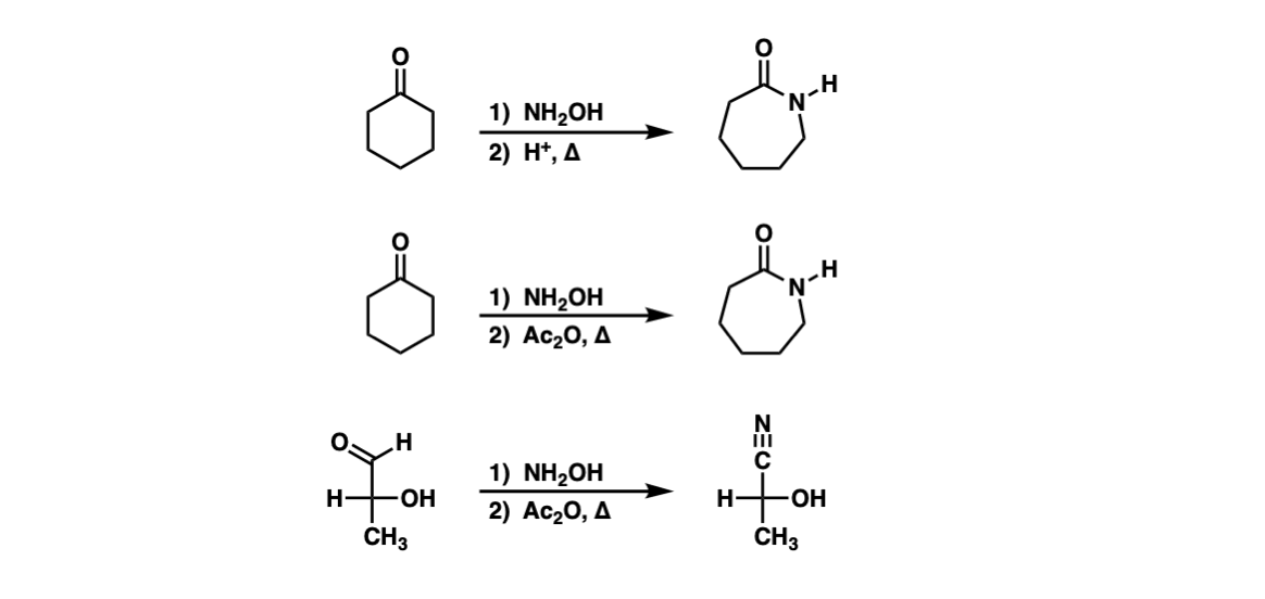 examples of Beckmann rearrangement