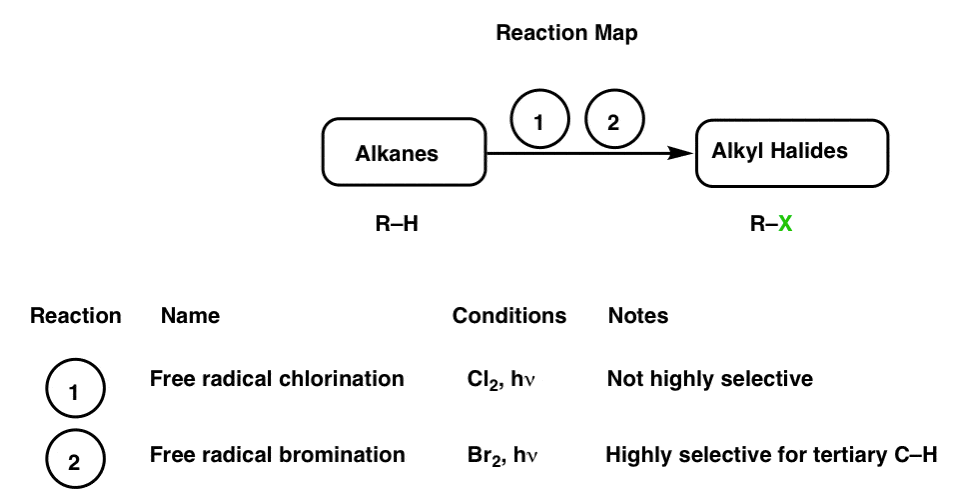 map-of-useful-reactions-of-alkanes-has-only-two-reactions-free-radical-chlorination-and-free-radical-bromination