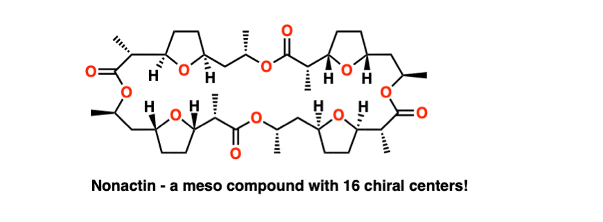 the structure of nonactin one of the largest meso compounds