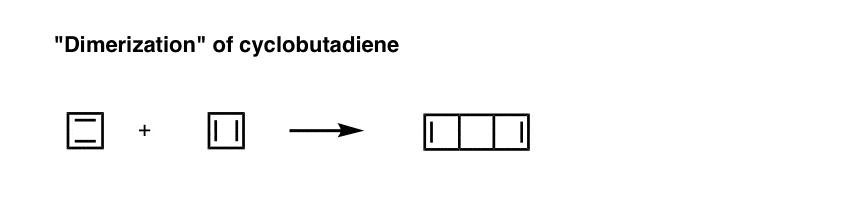 dimerization of cyclobutadiene results in diels alder reaction giving tricyclic structure