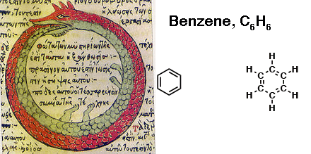 kekule structure of benzene snake eating own tail